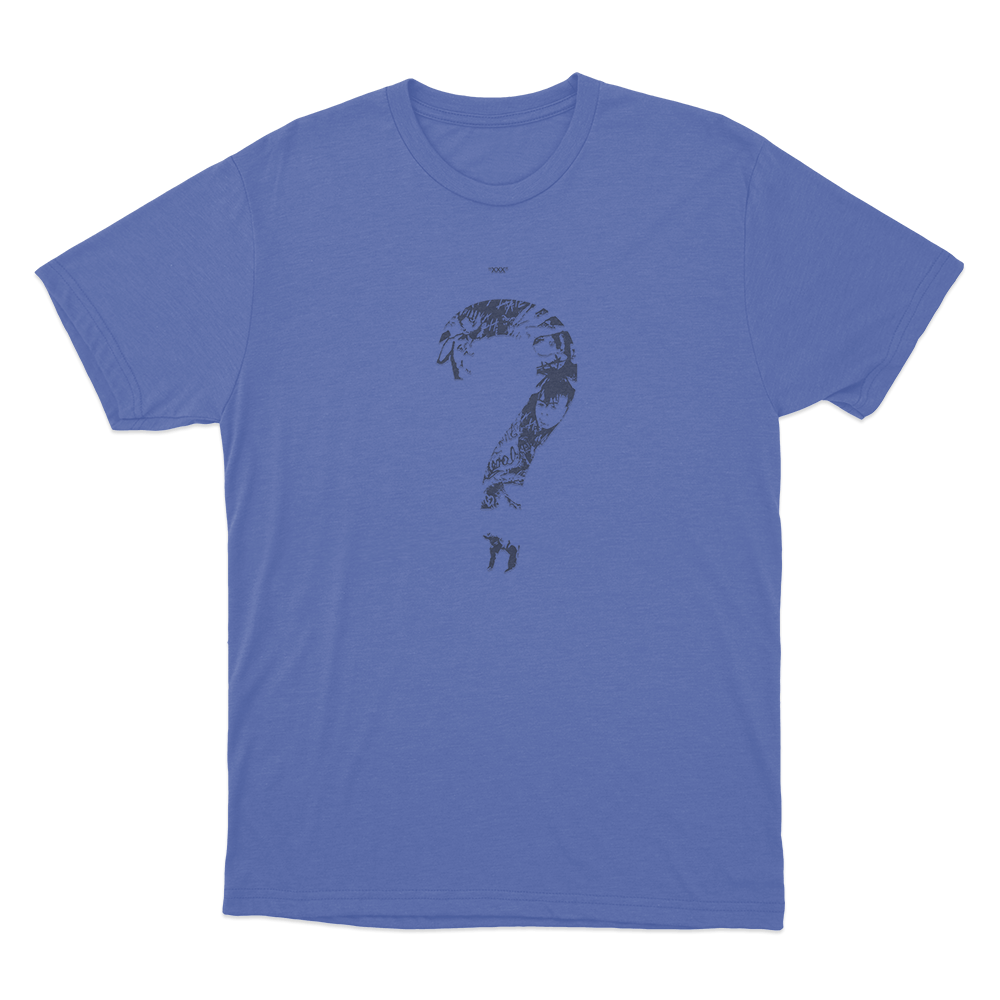 Question Mark XXX Unisex T Shirt Blue Question Mark XXX Unisex T Shirt Blue