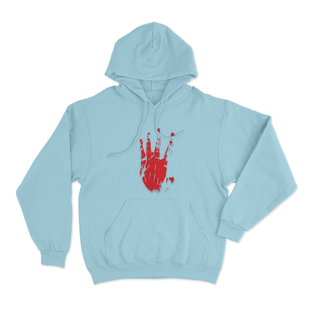 XXXTENTACION Revenge Hand Unisex Hoodie Sky Blue XXXTENTACION Revenge Hand Unisex Hoodie Sky Blue