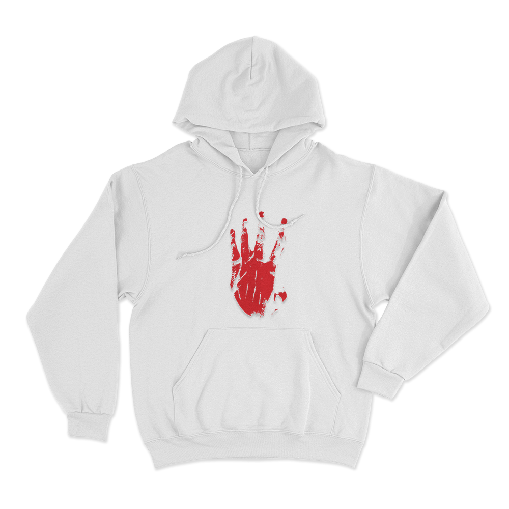 XXXTENTACION Revenge Hand Unisex Hoodie White XXXTENTACION Revenge Hand Unisex Hoodie White