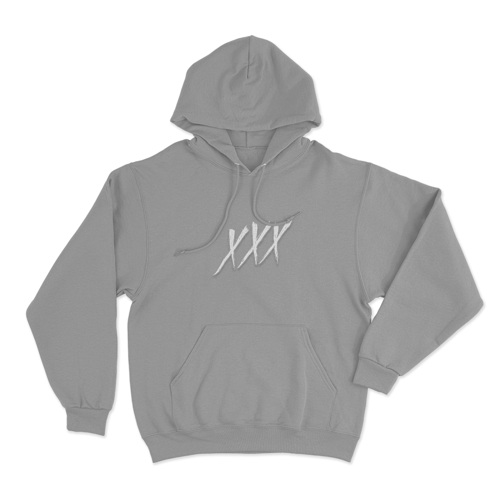 XXXTENTACION XXX Logo Unisex Hoodie Grey XXXTENTACION XXX Logo Unisex Hoodie Grey