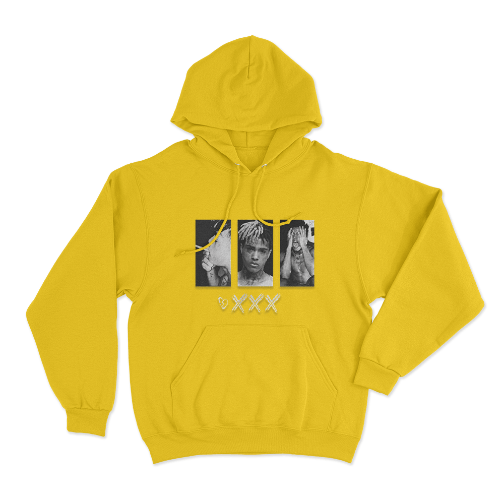 XXXTentacion Photo Collage Unisex Hoodie Yellow XXXTentacion Photo Collage Unisex Hoodie Yellow