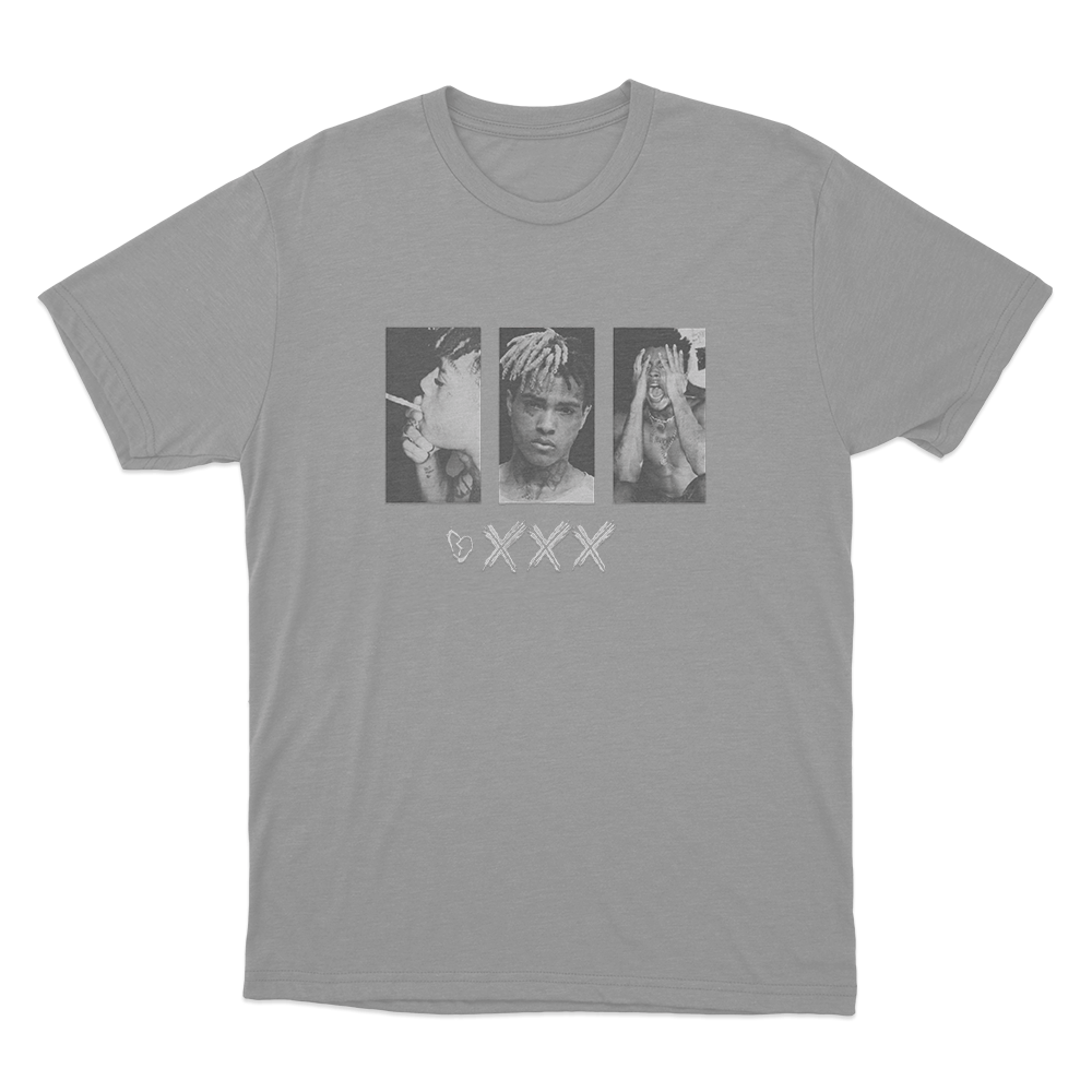 XXXTentacion Photo Collage Unisex T Shirt Grey XXXTentacion Photo Collage Unisex T Shirt Grey
