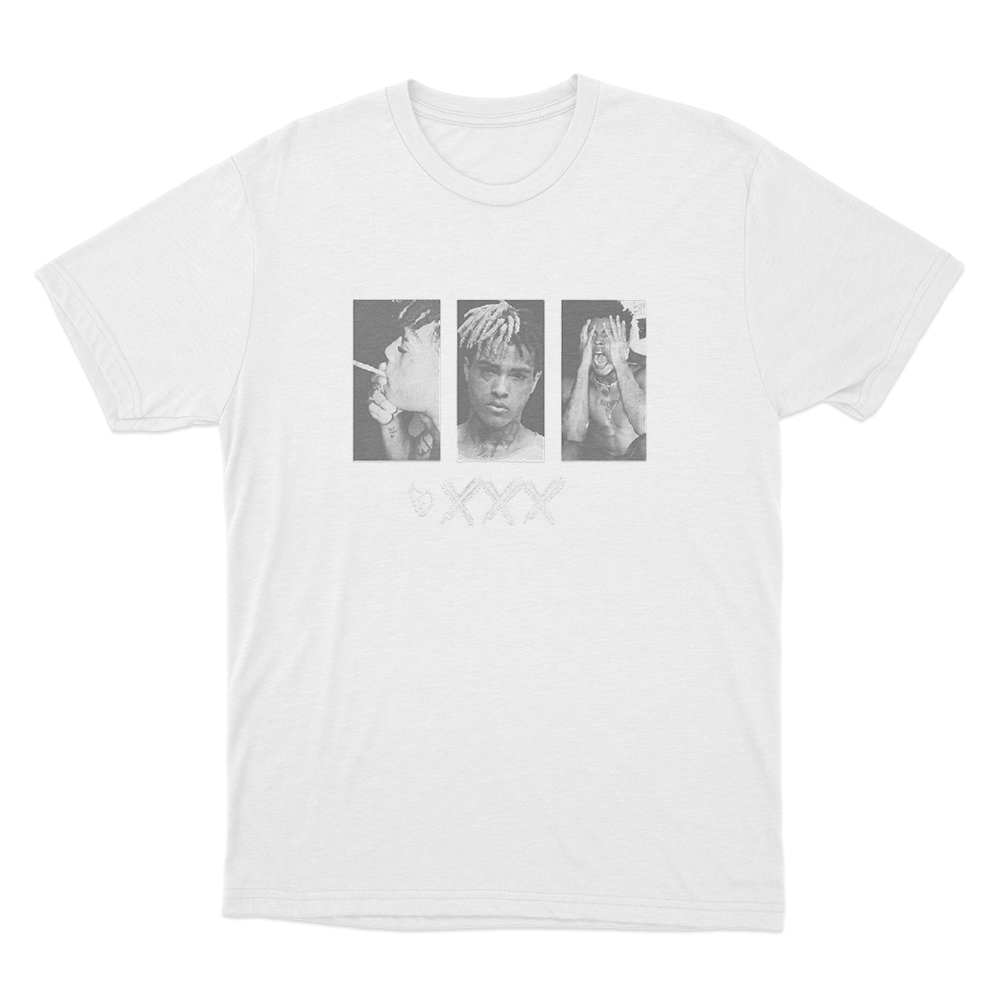 XXXTentacion Photo Collage Unisex T Shirt White XXXTentacion Photo Collage Unisex T Shirt White